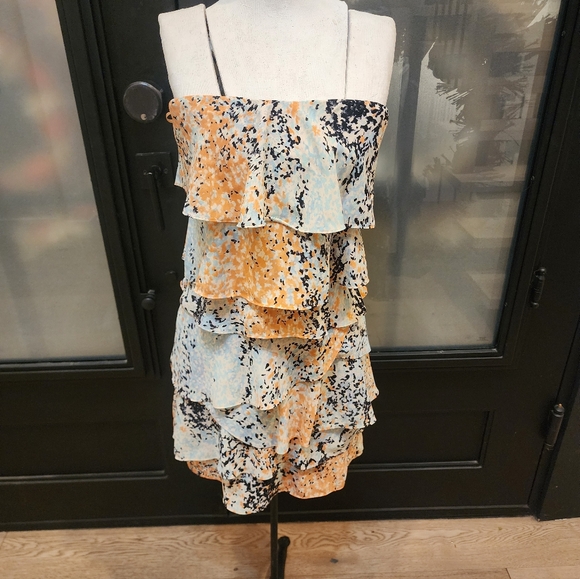BCBGMAXAZRIA Tyrah sleeveless ruffle mini dress. - www.mordernwear.com